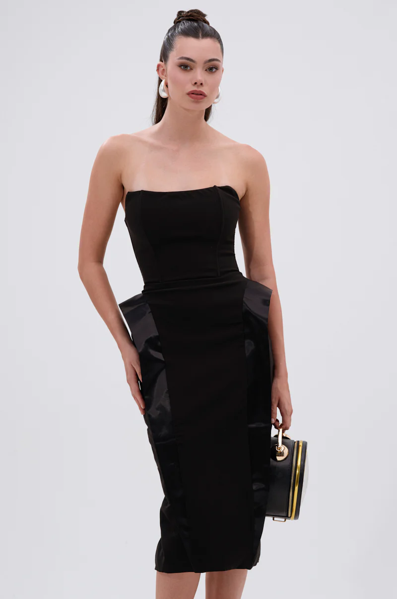 CHIC AND SOPHISTICATED STRUCTURED MIDI DRESS - Image 2