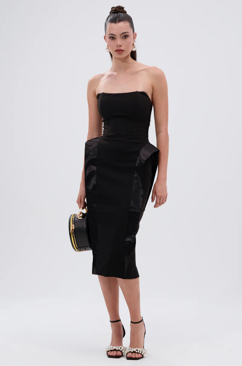 CHIC AND SOPHISTICATED STRUCTURED MIDI DRESS - Image 5