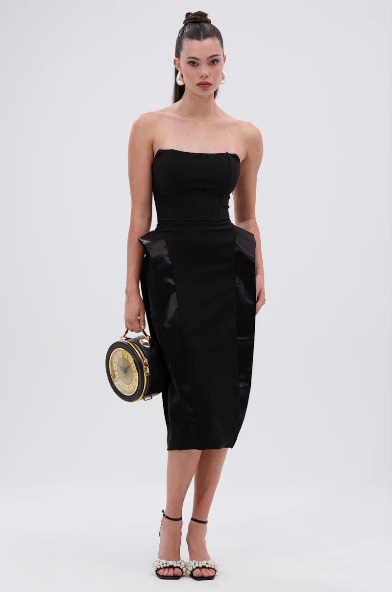 CHIC AND SOPHISTICATED STRUCTURED MIDI DRESS - Image 6
