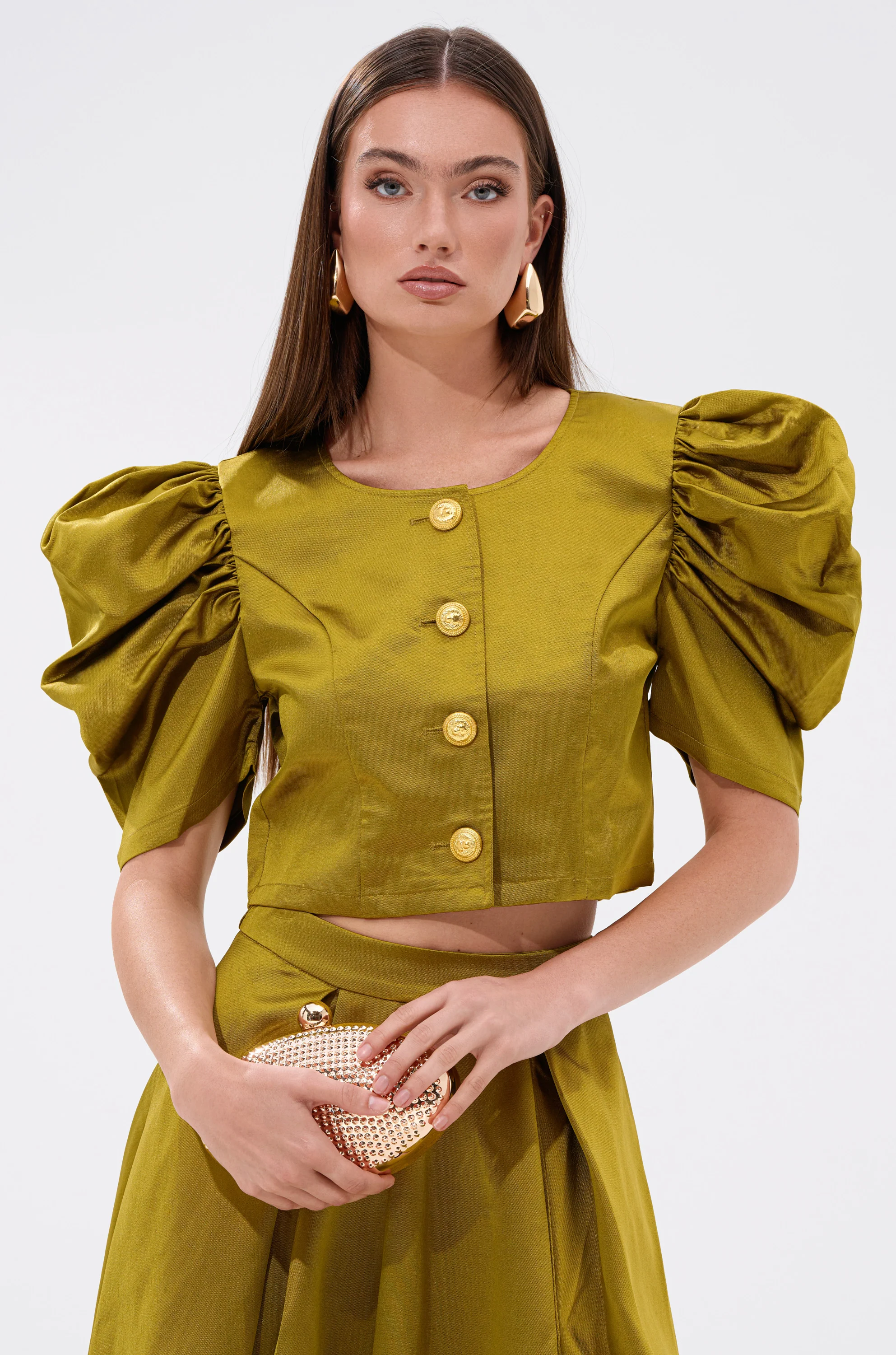 CHIC LADY BUTTON DOWN BLOUSE - Image 2