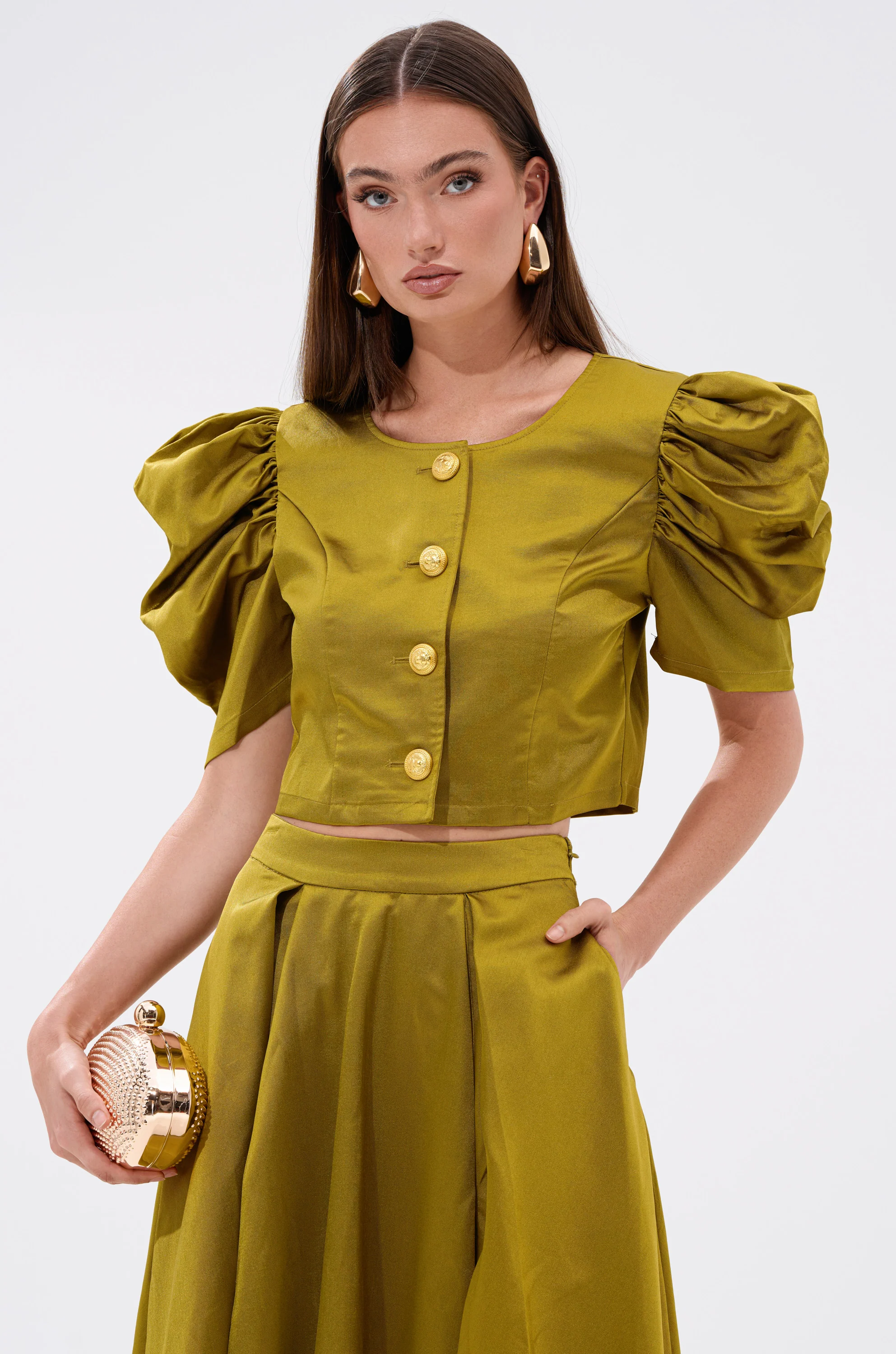 CHIC LADY BUTTON DOWN BLOUSE - Image 3