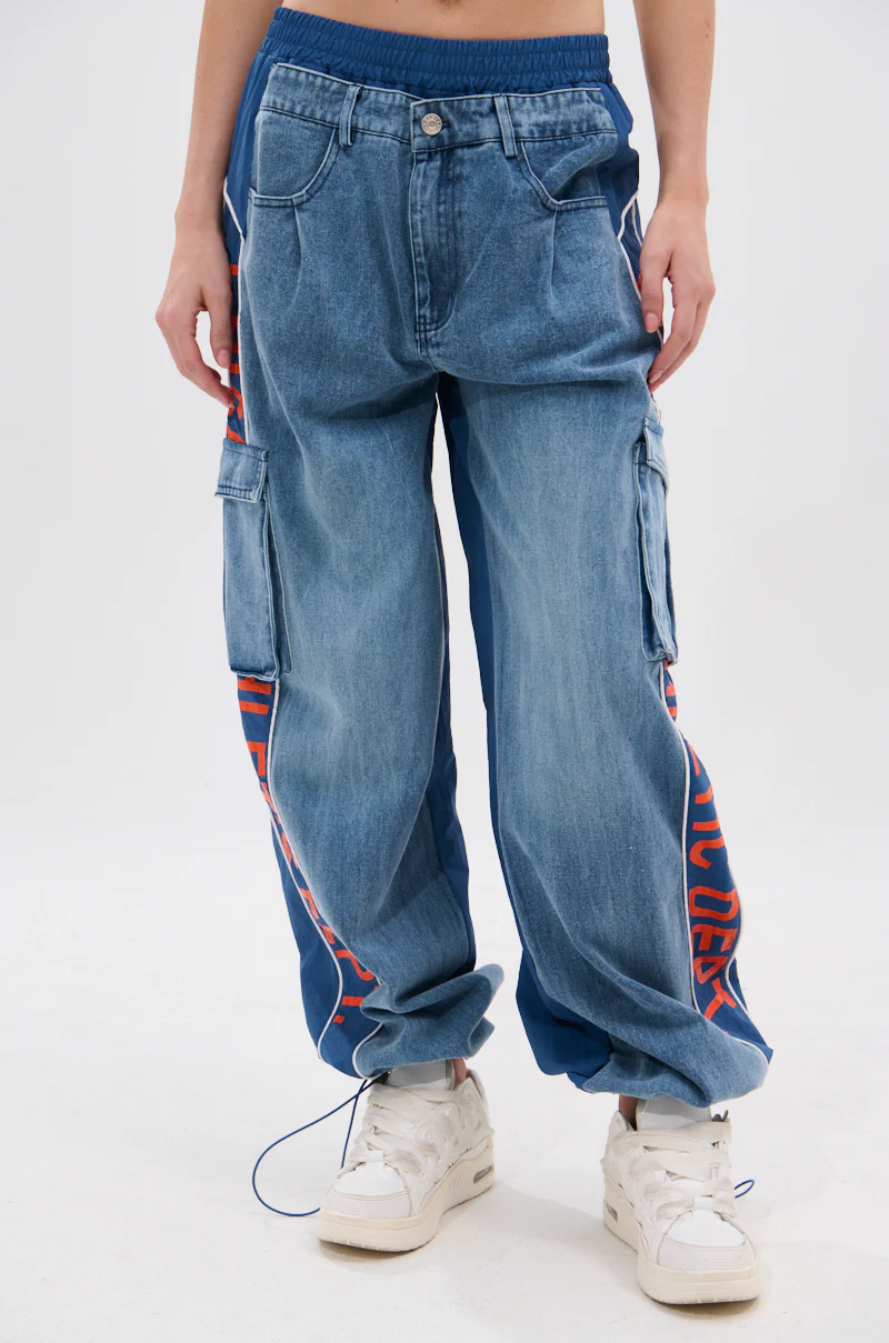 CHICAGO ATHLETICS DENIM TRACK PANTS - Image 6