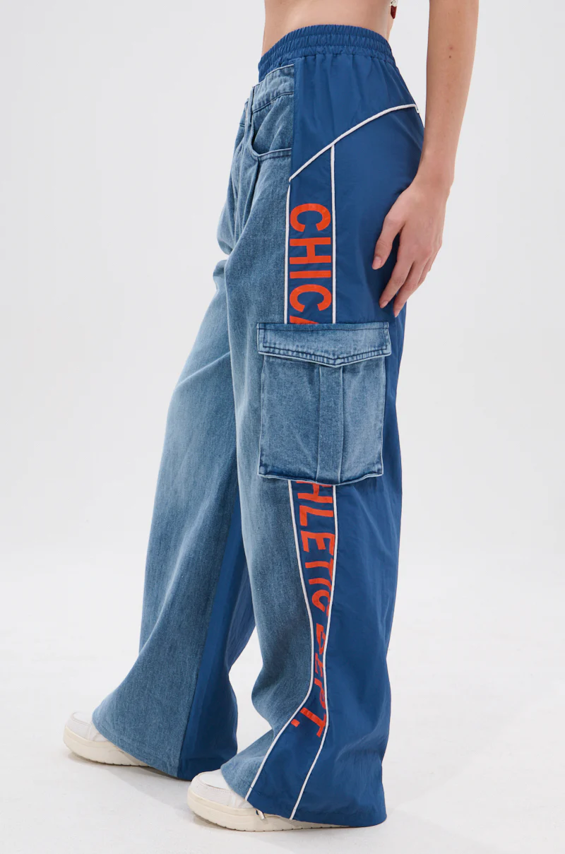 CHICAGO ATHLETICS DENIM TRACK PANTS - Image 7