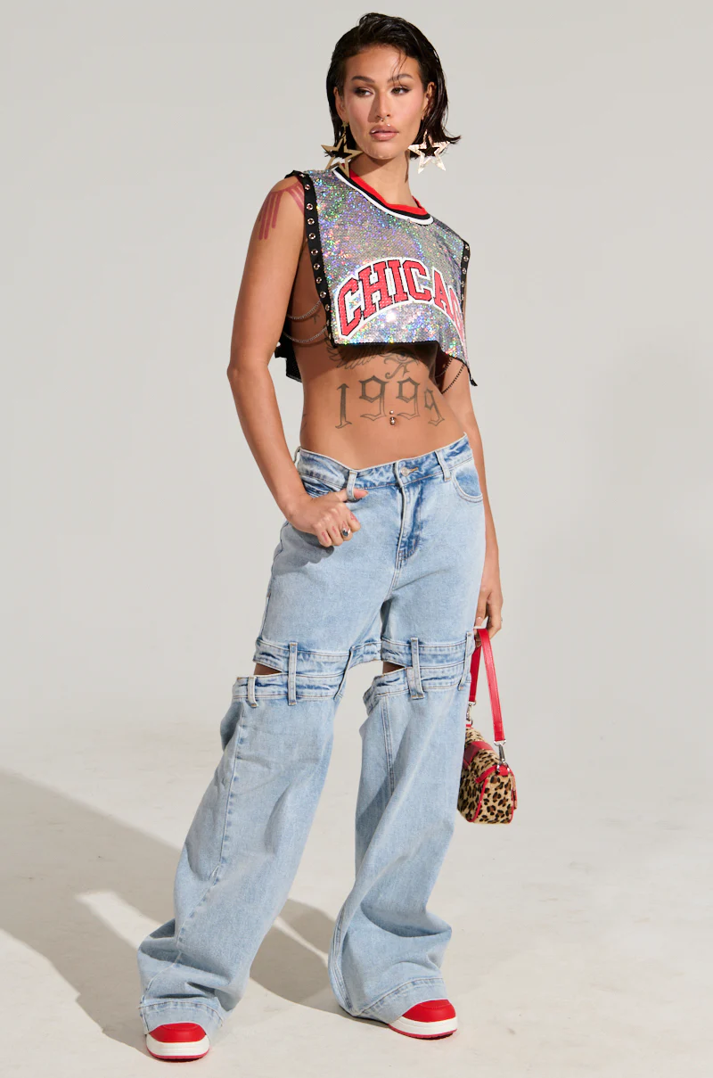 CHICAGO SEQUIN CROPPED TANK - Image 8