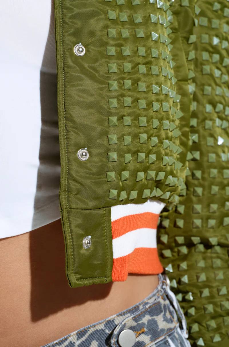 CHILL PILL STUDDED BOMBER - Image 10