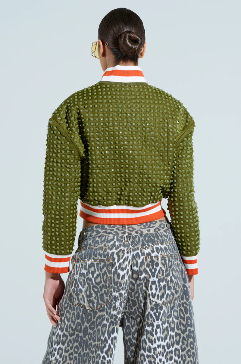 CHILL PILL STUDDED BOMBER - Image 6