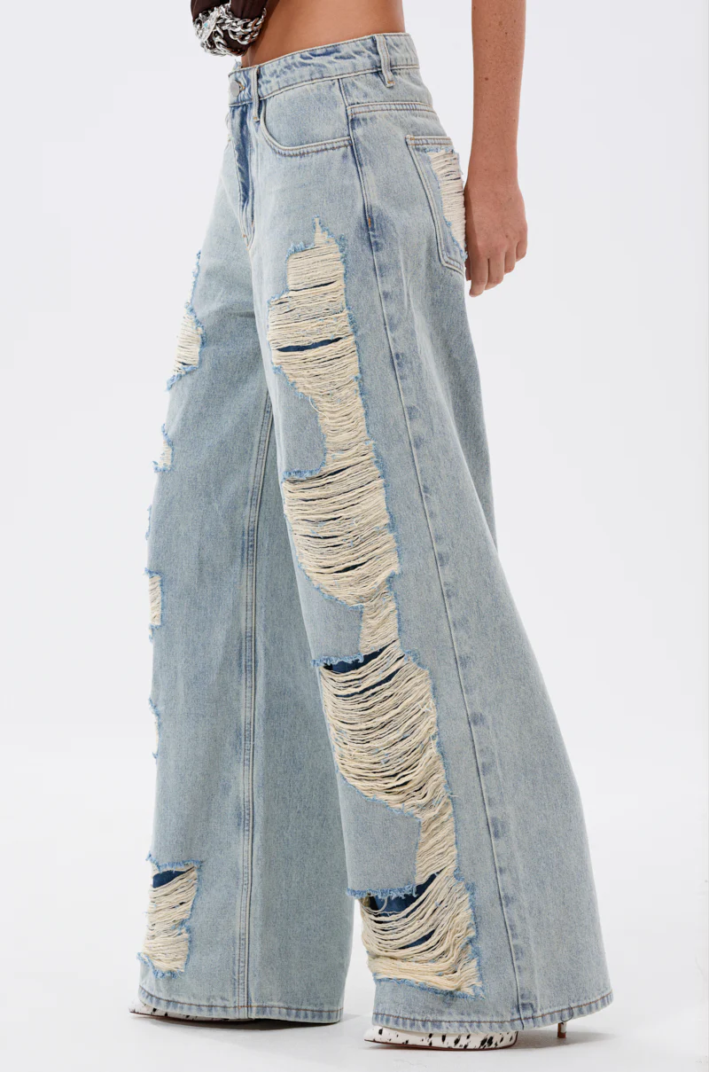 CHILL WITH ME DISTRESSED DENIM - Image 4