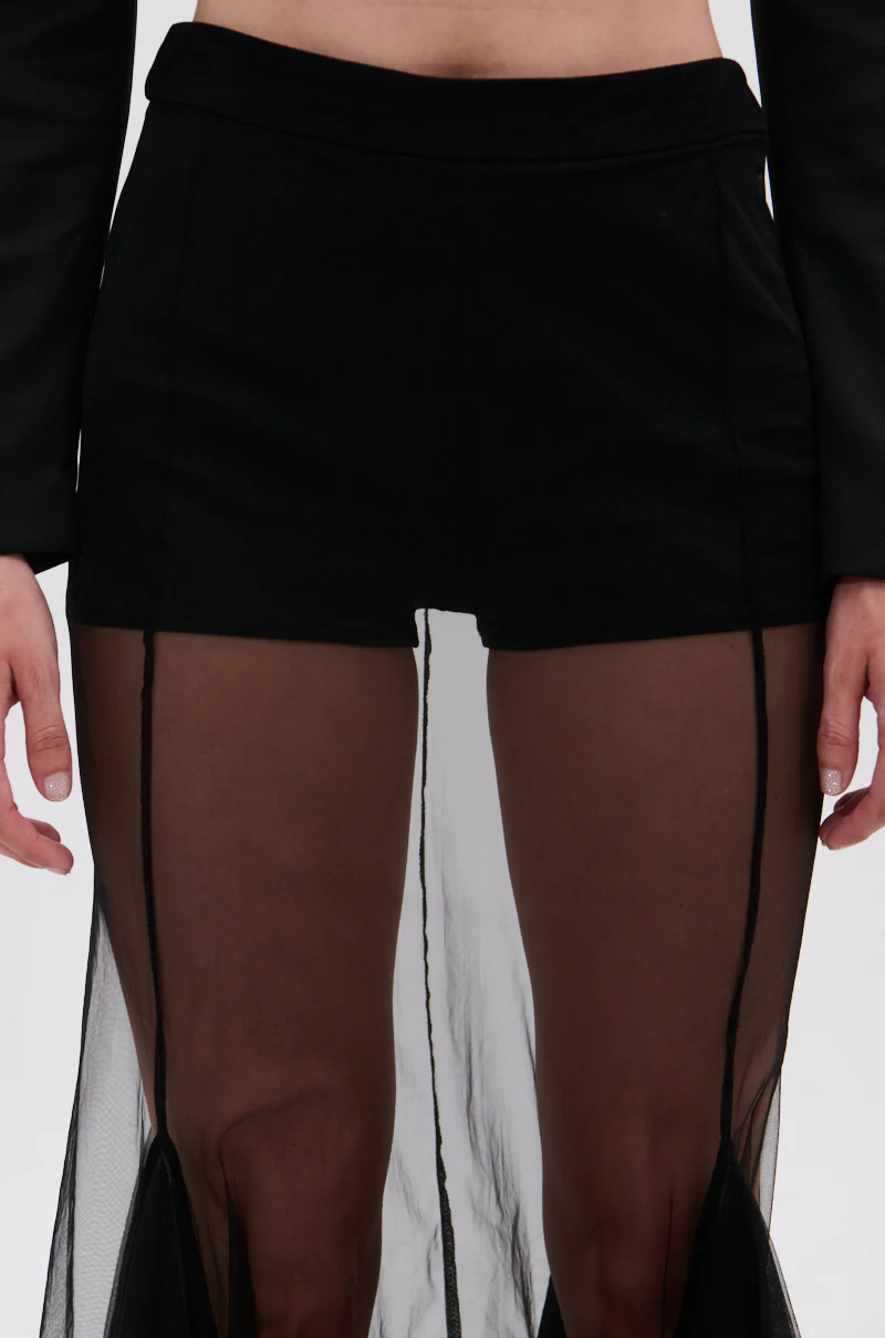 CHLOE MESH FLARE MAXI SKIRT - Image 8