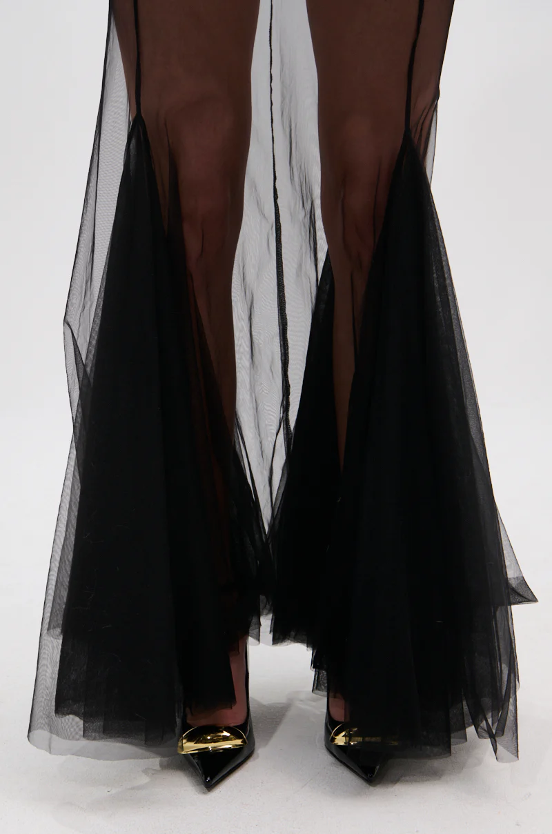 CHLOE MESH FLARE MAXI SKIRT - Image 9