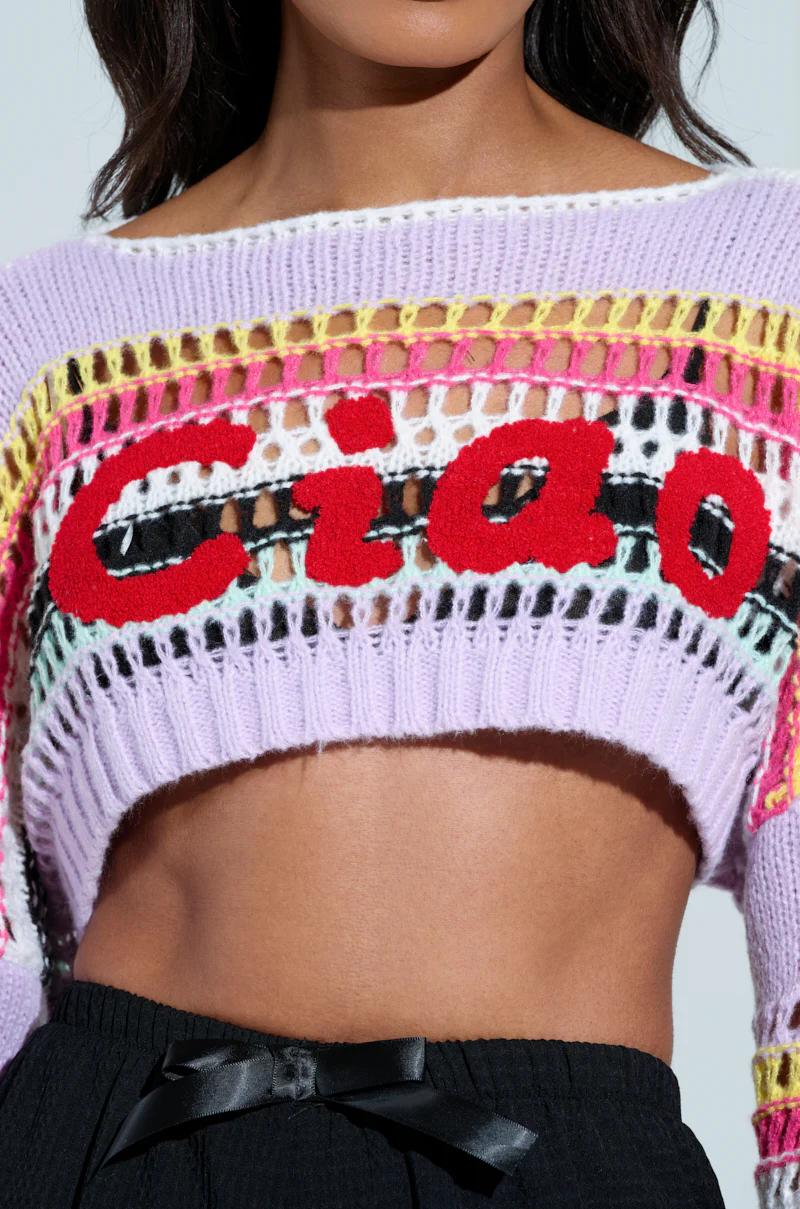 CIAO KNITTED CROPPED SWEATER - Image 10