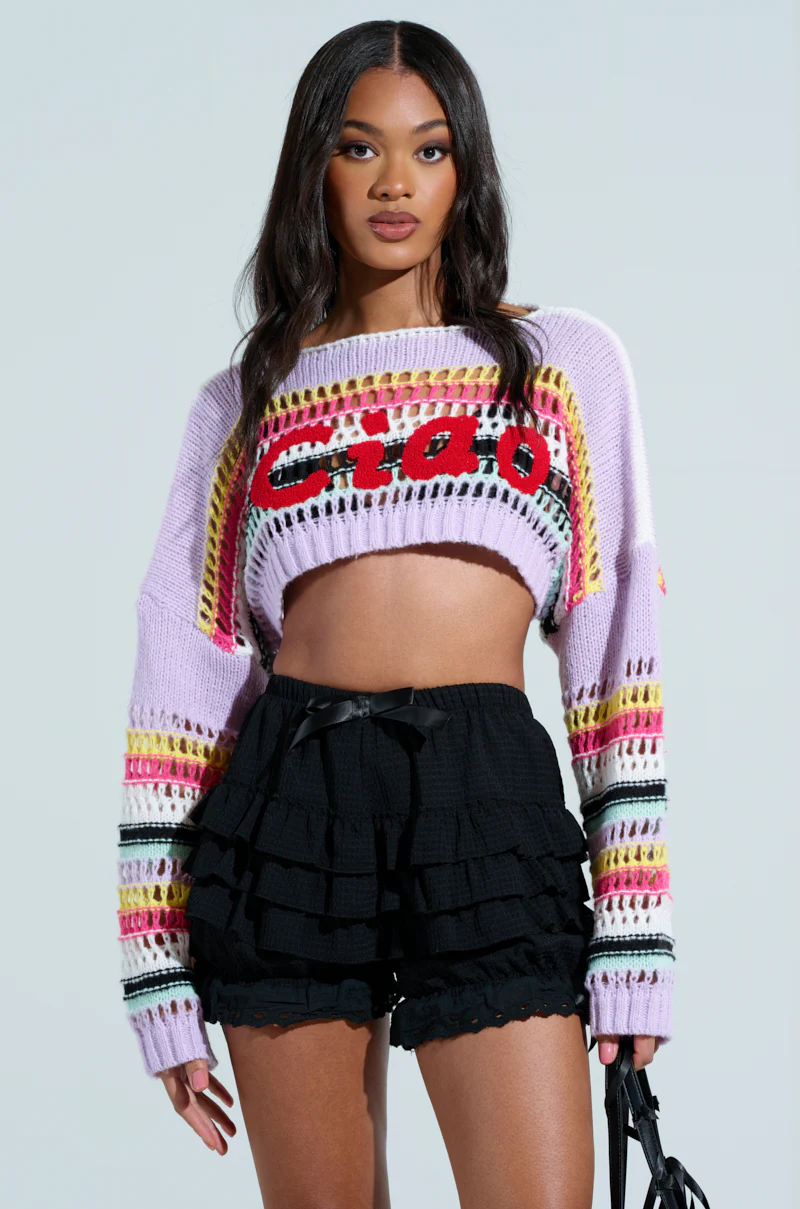 CIAO KNITTED CROPPED SWEATER - Image 4