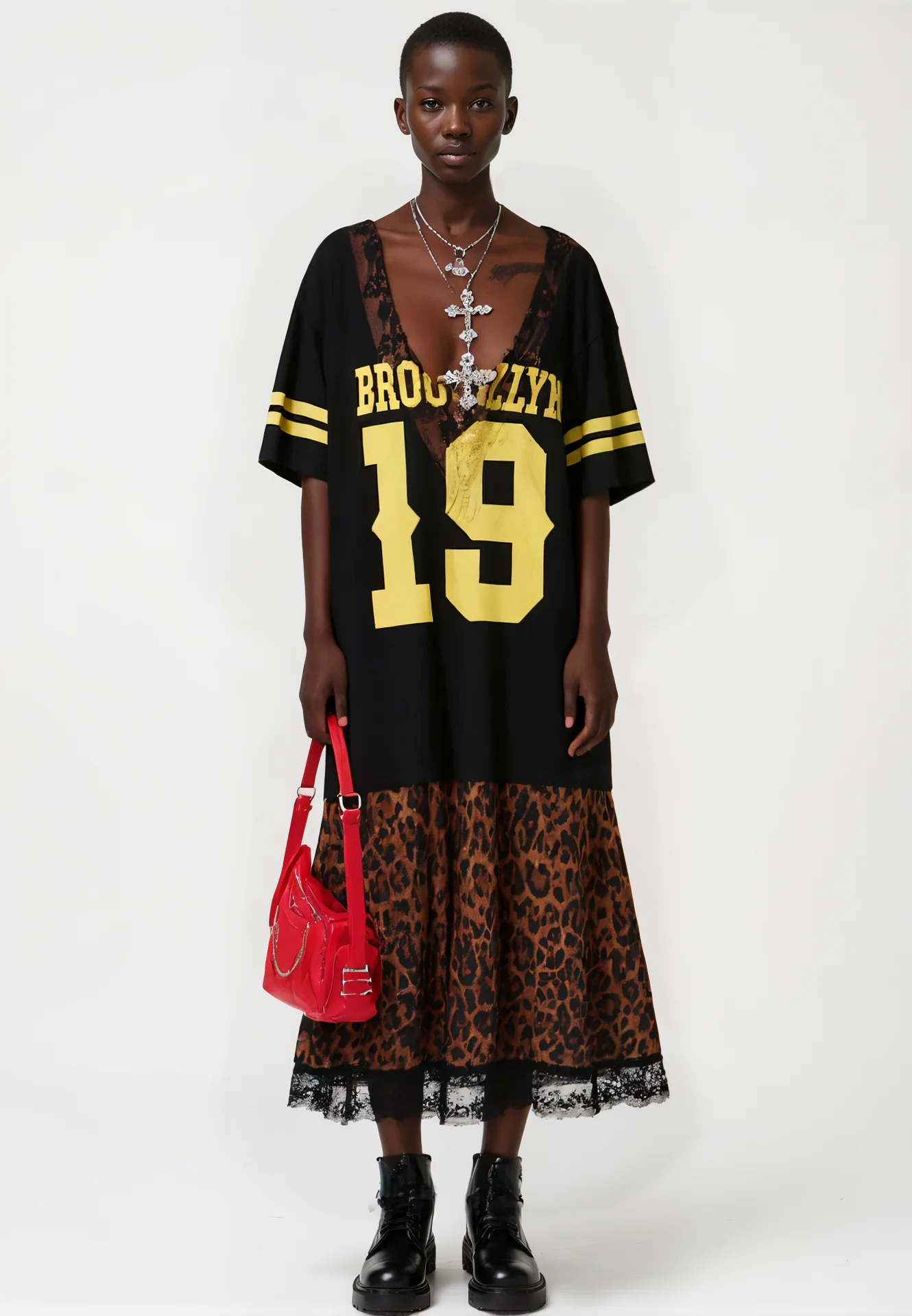 CITY GIRL LAYERED JERSEY MAXI DRESS