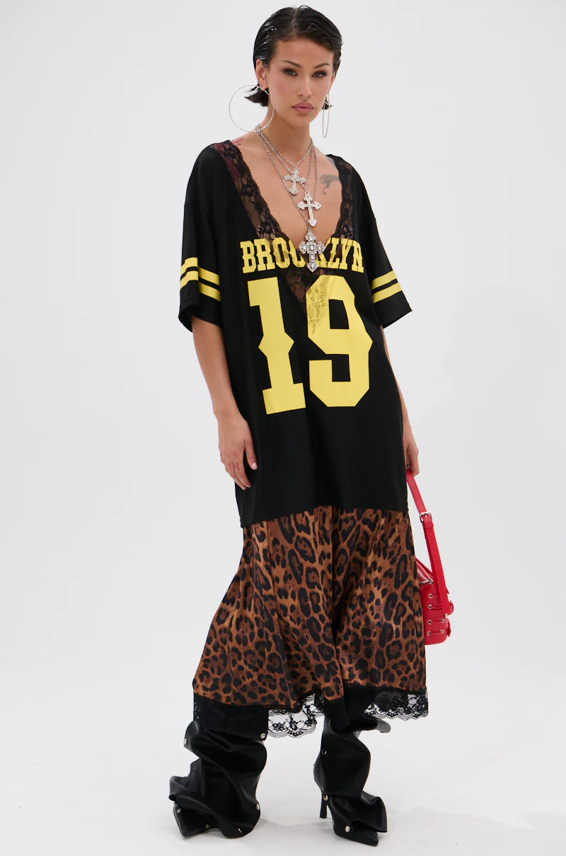 CITY GIRL LAYERED JERSEY MAXI DRESS - Image 2