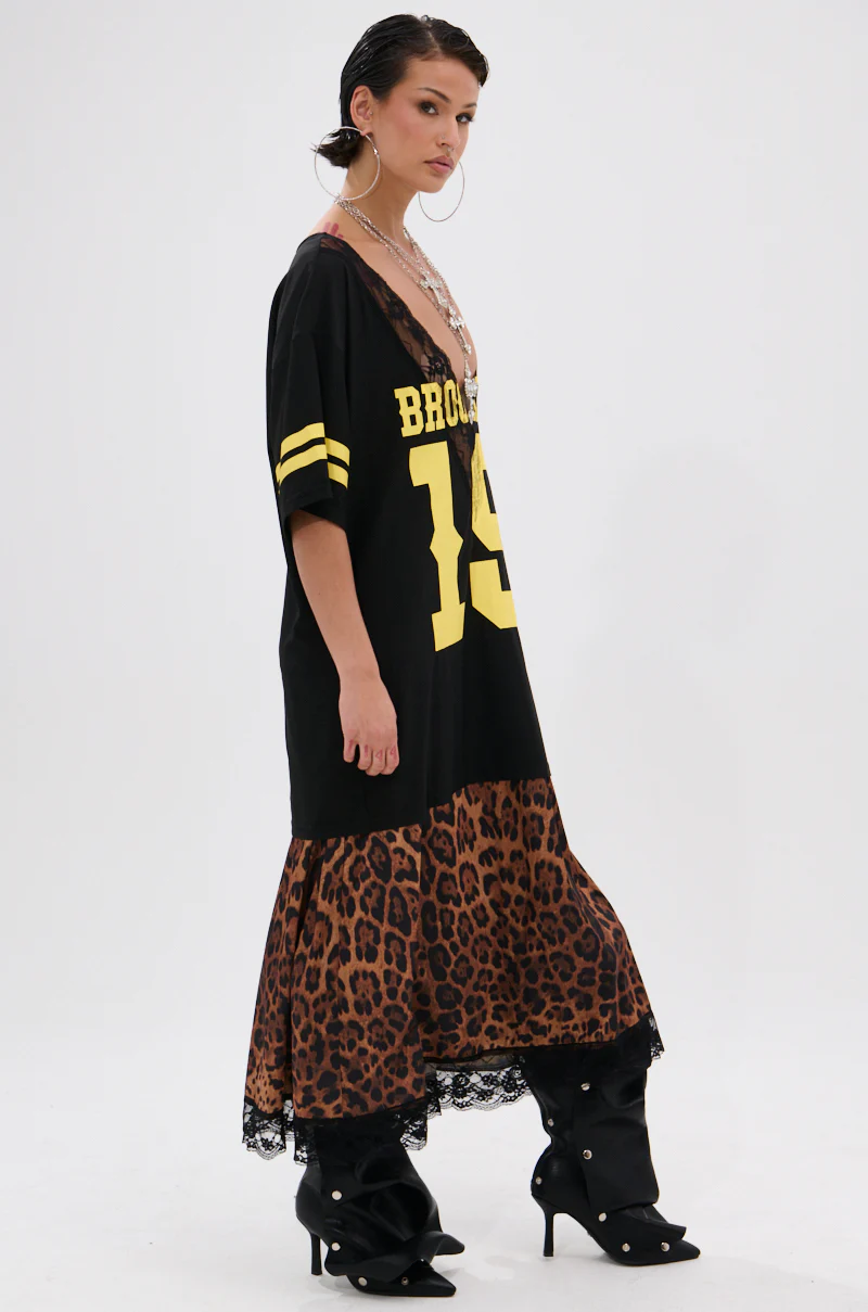 CITY GIRL LAYERED JERSEY MAXI DRESS - Image 3