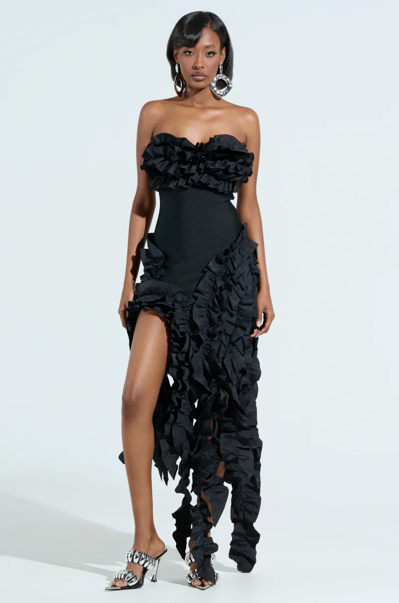 CITY LIGHTS RUFFLE MAXI DRESS - Image 2