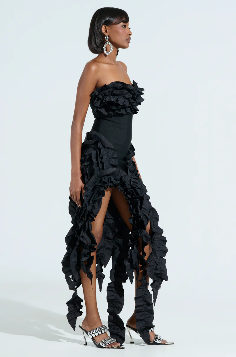 CITY LIGHTS RUFFLE MAXI DRESS - Image 5