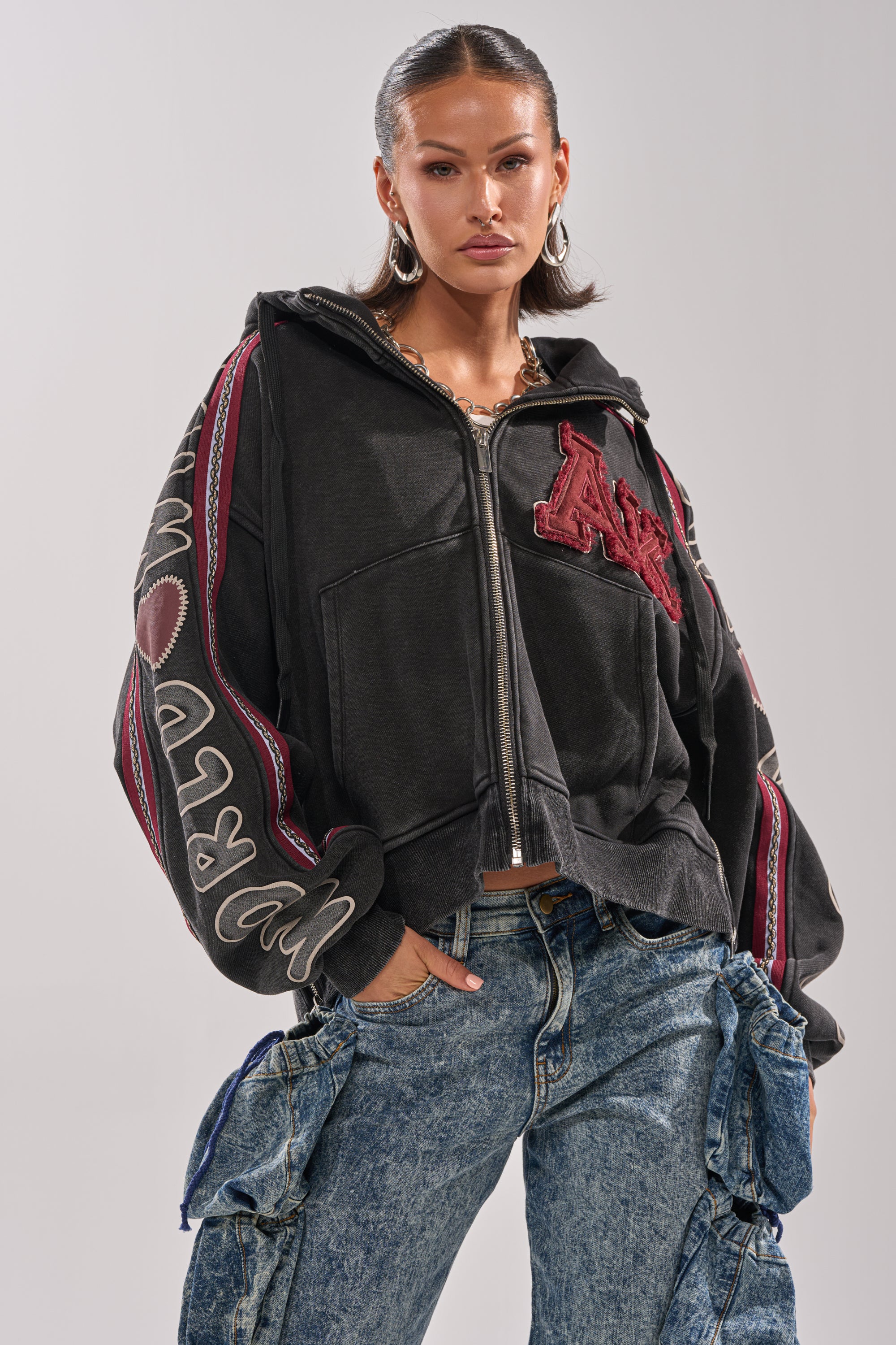 CITY LIVING GRAPHIC ZIP UP SWEATSHIRT - Image 3