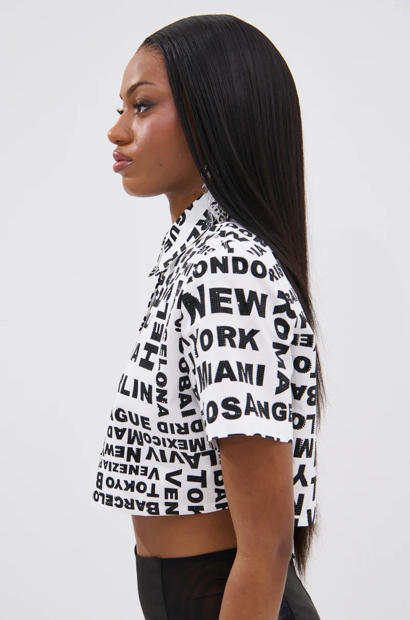 CITY LOVING BUTTON DOWN TOP - Image 3