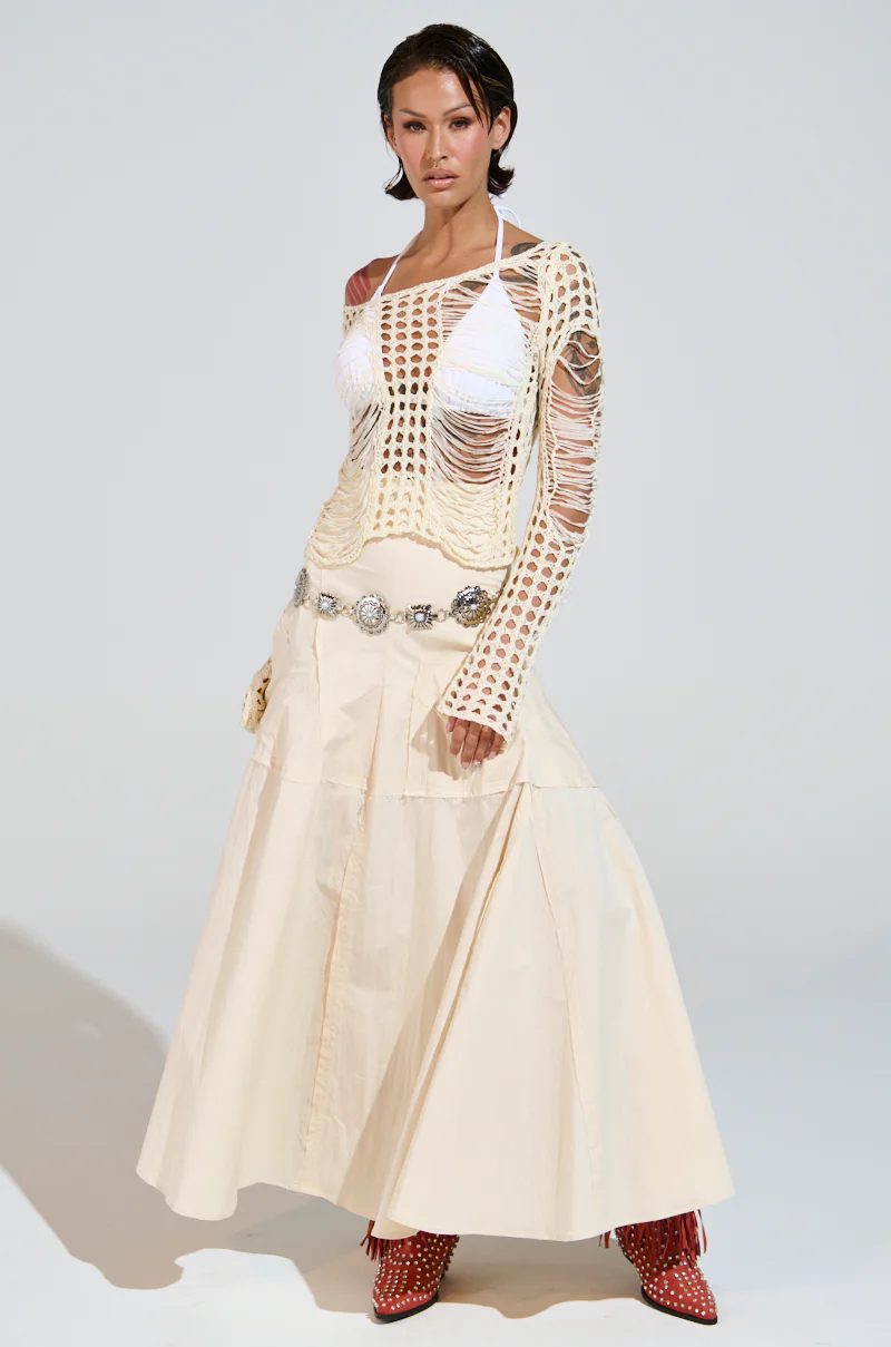 CLAIRE EXPOSED SEAMS MIDI SKIRT - Image 11