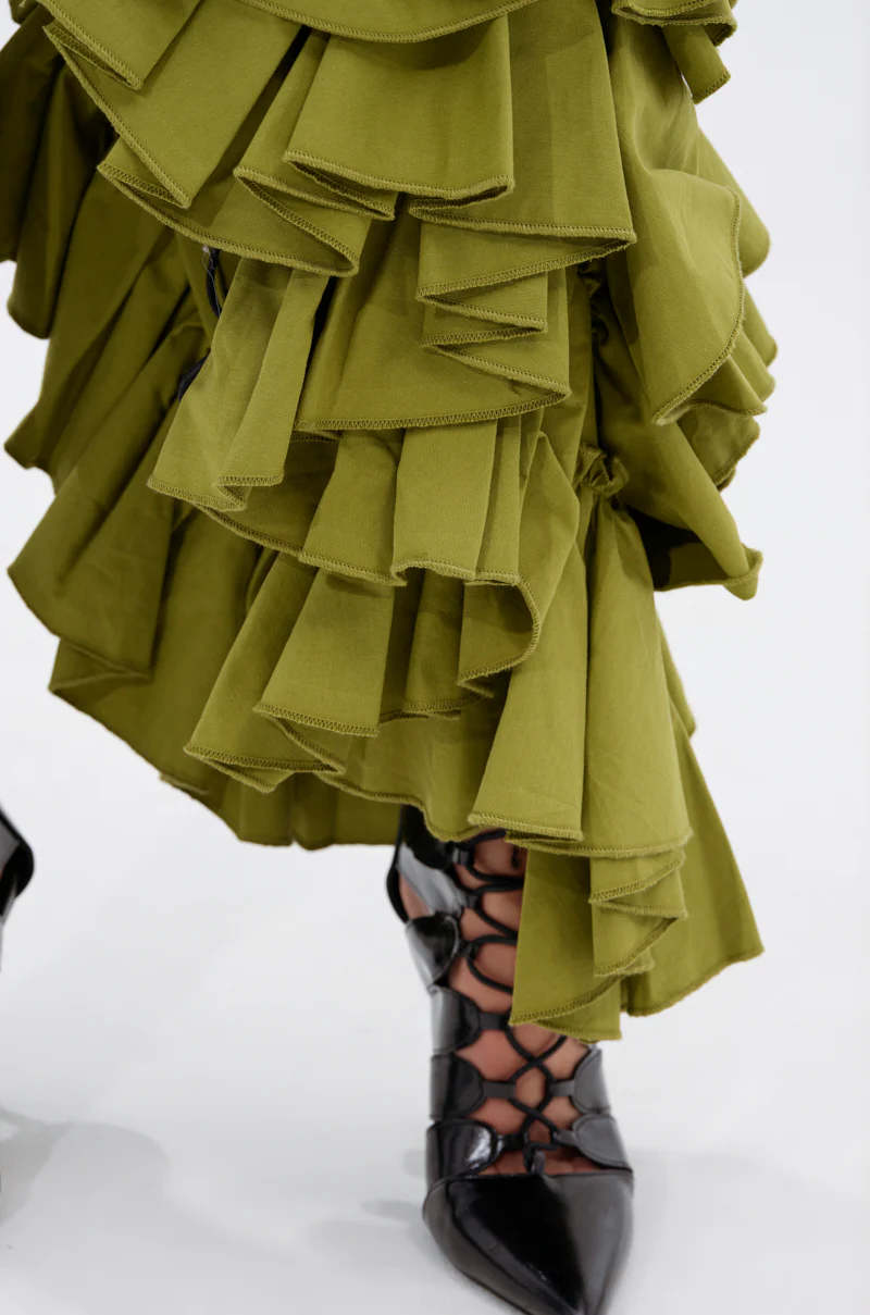 CLAIRE HIGH LOW RUFFLE SKIRT - Image 6