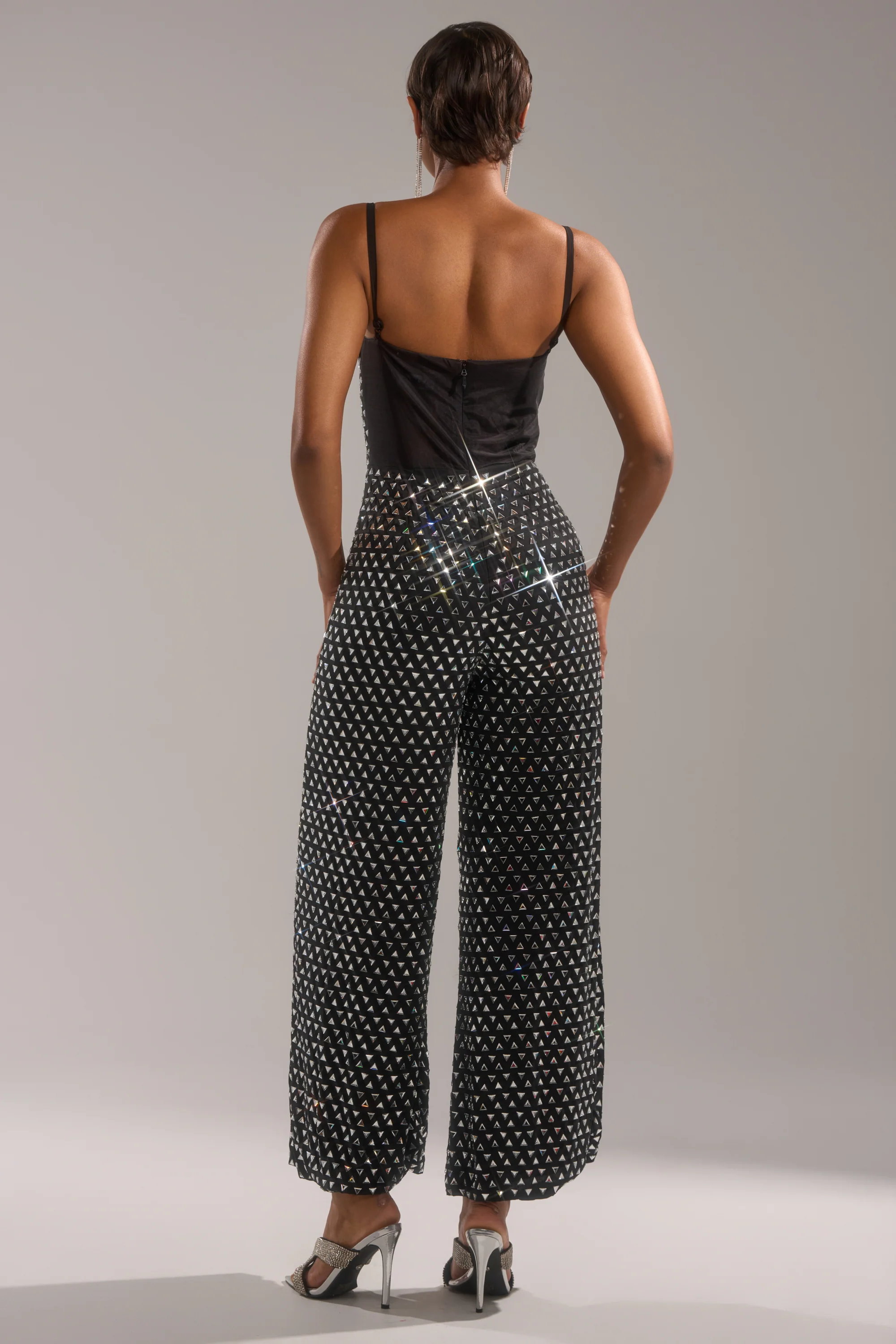 CLARA RHINESTONE WIDE LEG JUMPSUIT - Image 5
