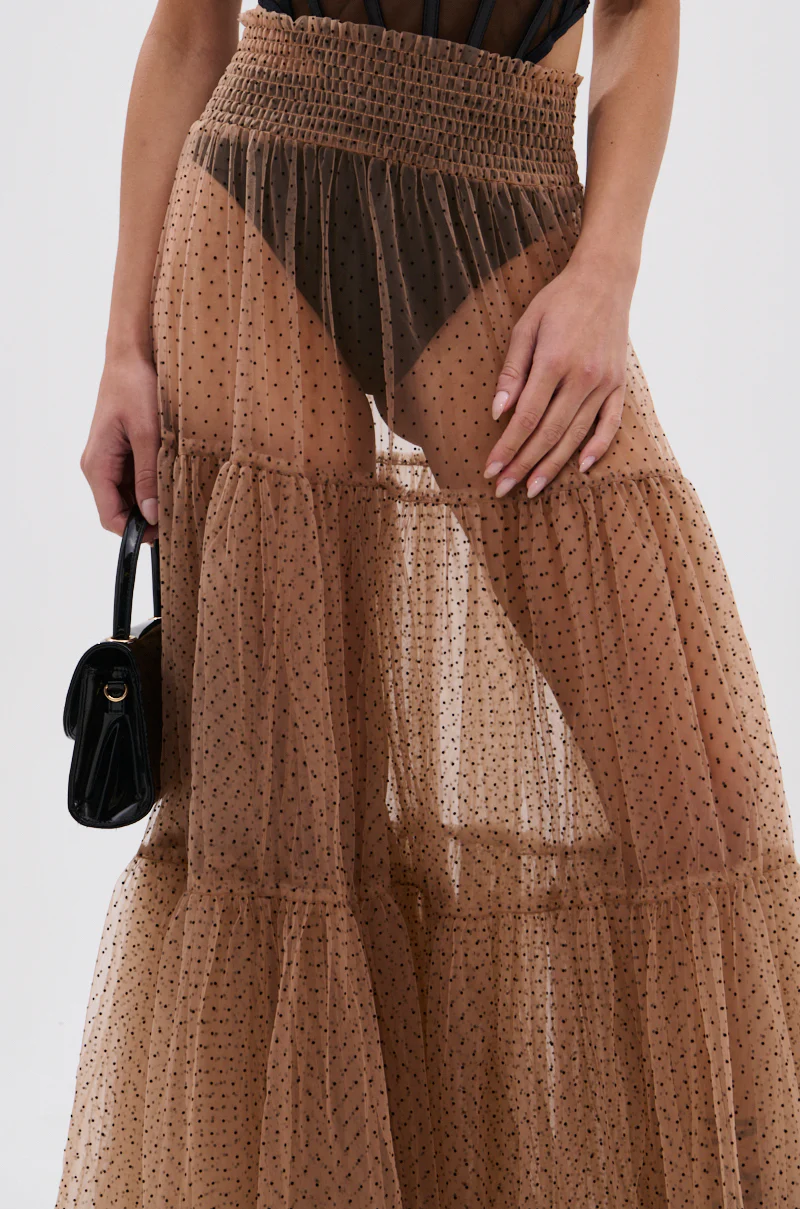 CLASSY POLKA DOT MAXI SKIRT - Image 8