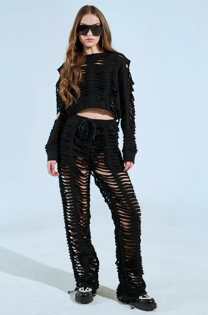 CLEAN LINES SLASHED HOODIE - Image 9