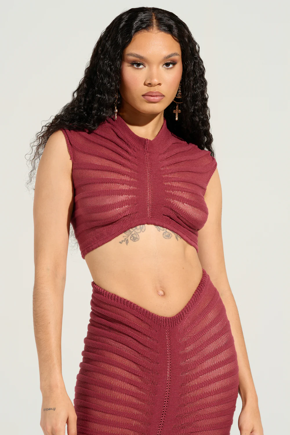 CLEO SEMI SHEER CROP TOP - Image 2
