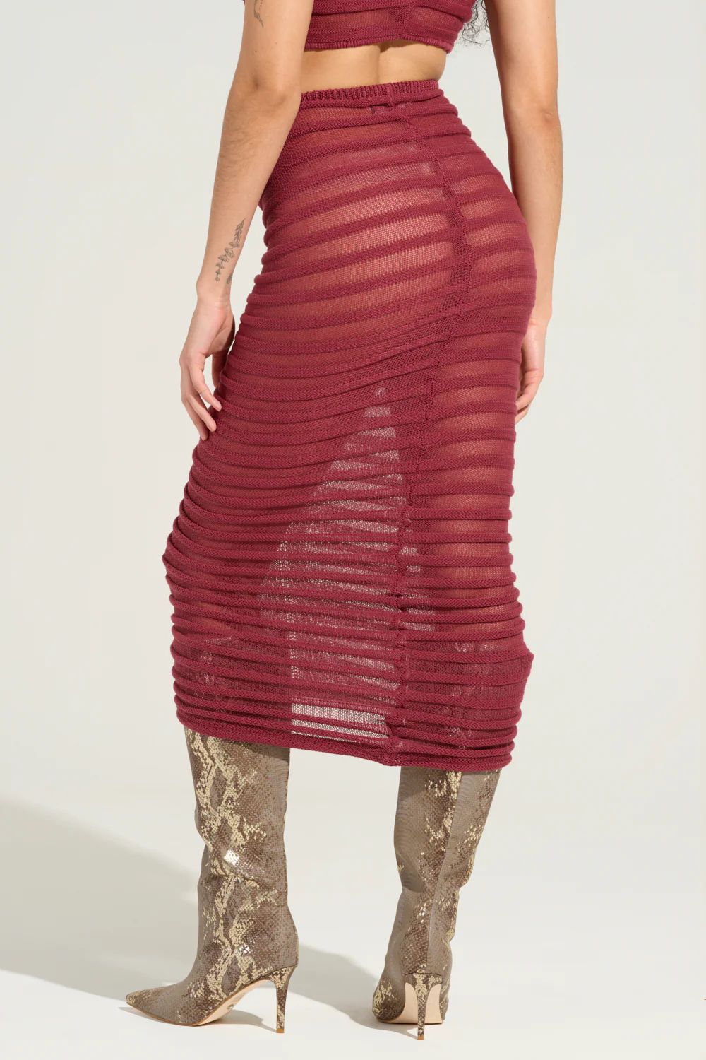 CLEO SEMI SHEER MAXI SKIRT - Image 4