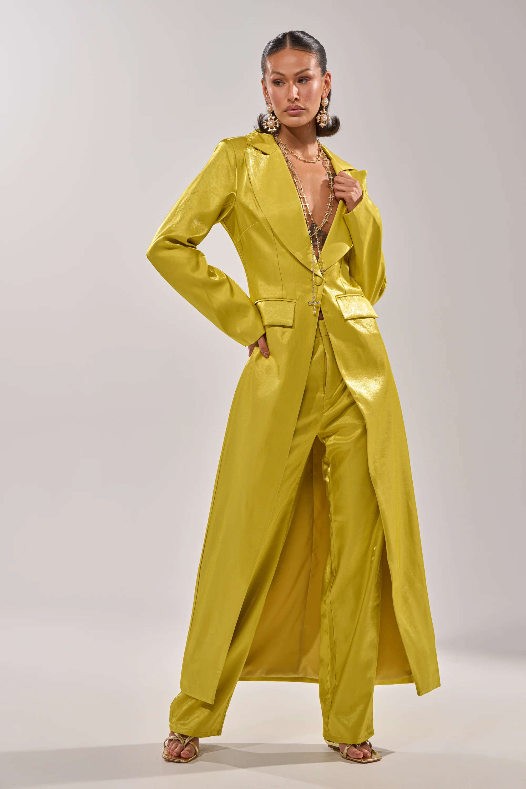 CLEO TROUSER IN CHARTREUSE - Image 5