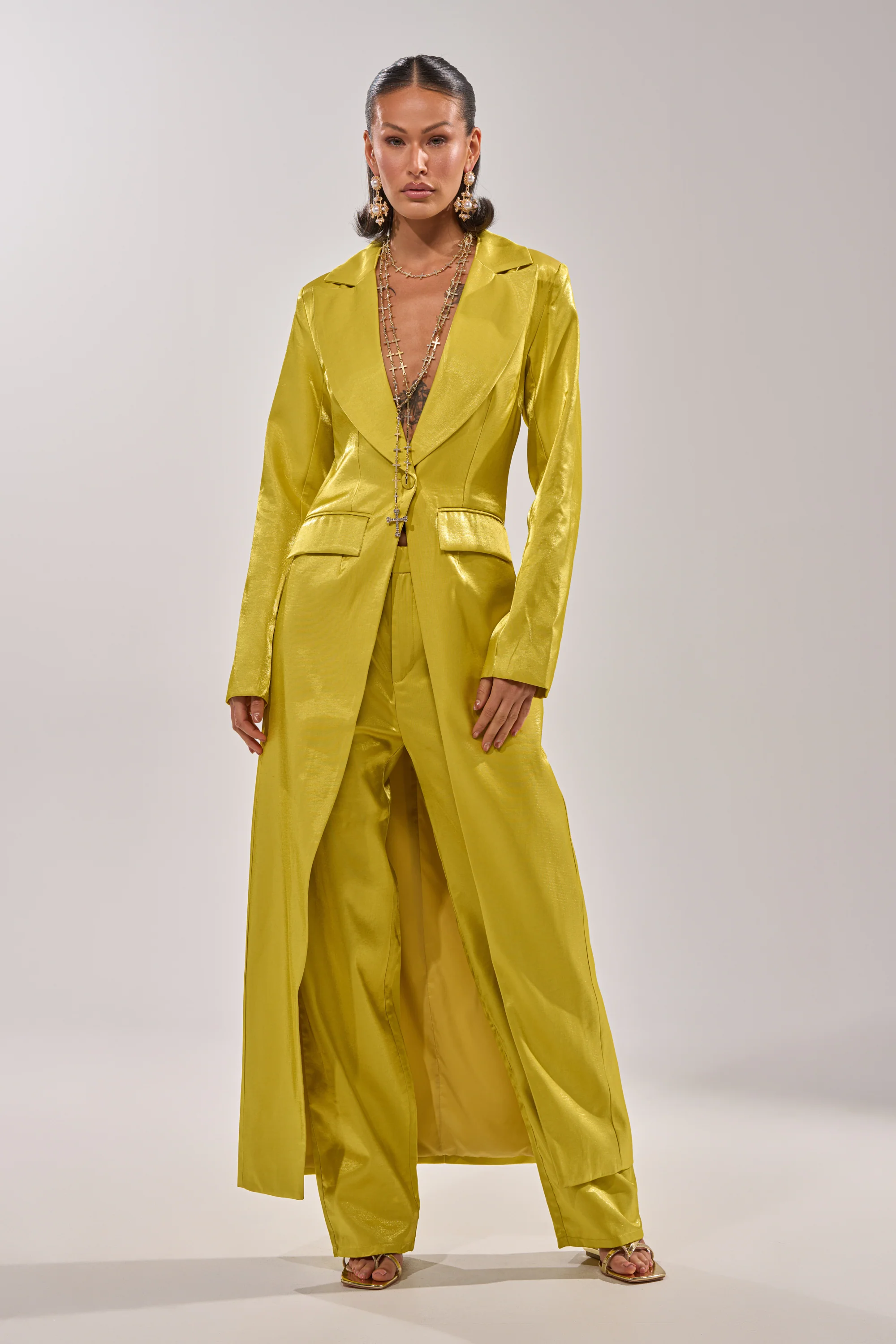 CLEO TROUSER IN CHARTREUSE - Image 6