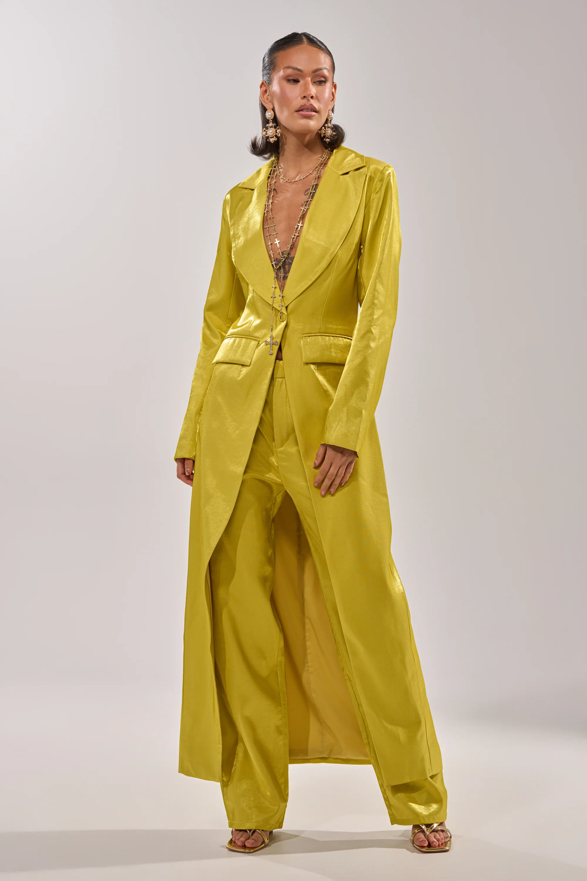 CLEO TROUSER IN CHARTREUSE - Image 7