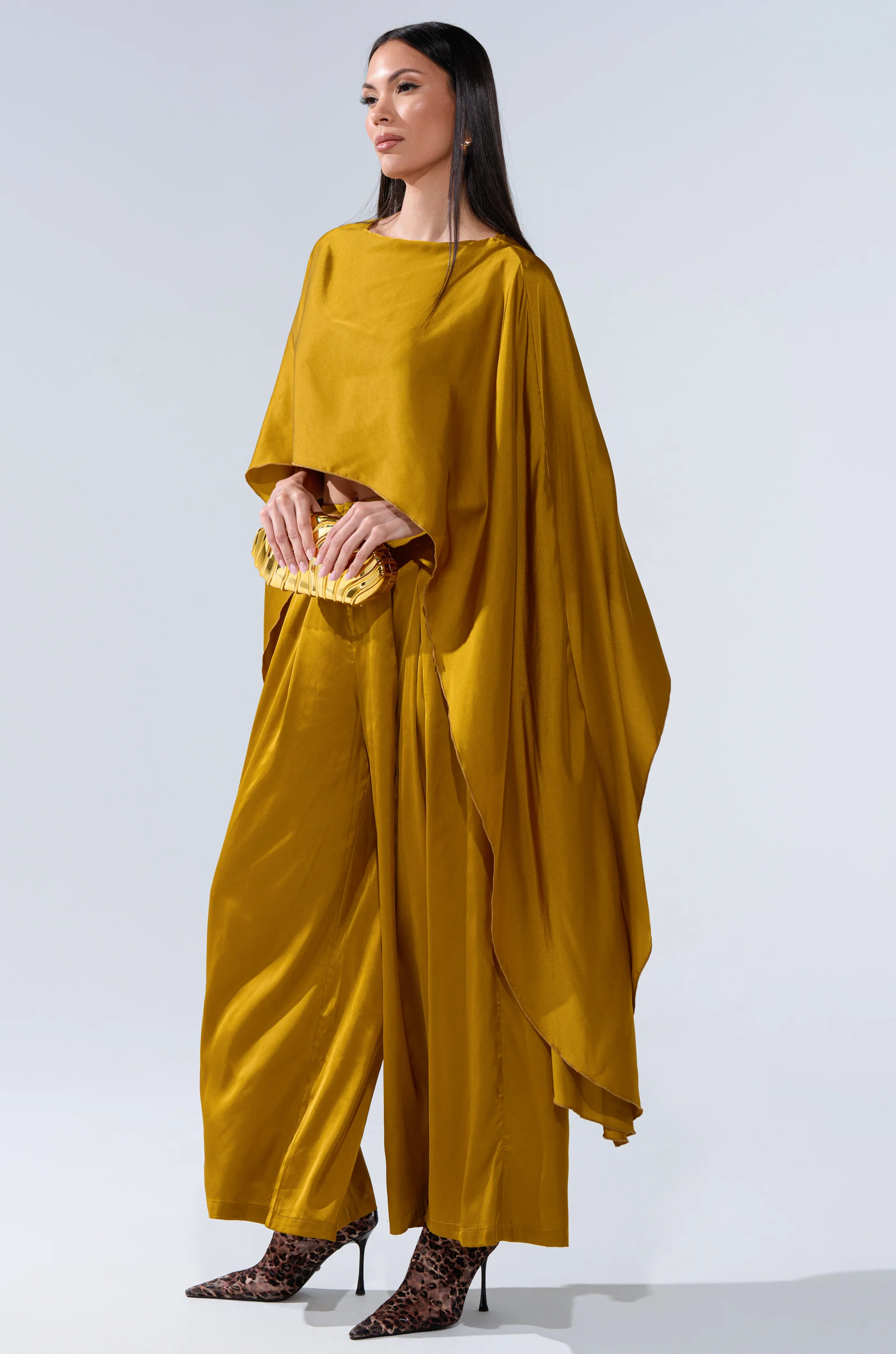 COCKTAIL HOUR WIDE-LEG PANT IN MUSTARD - Image 5