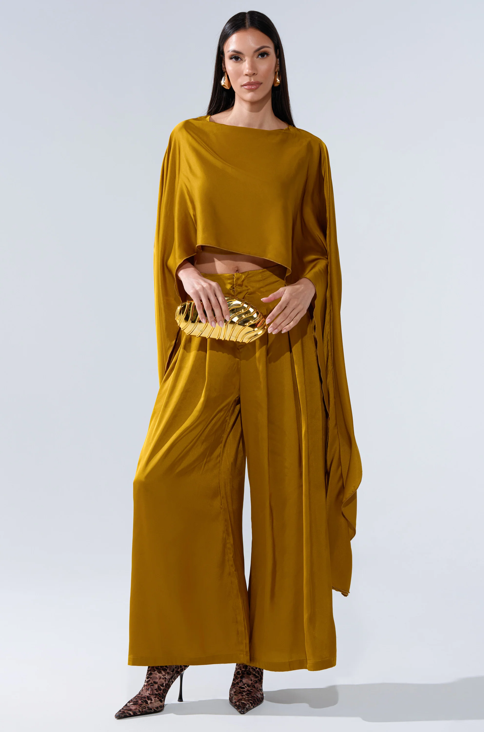 COCKTAIL HOUR WIDE-LEG PANT IN MUSTARD - Image 6