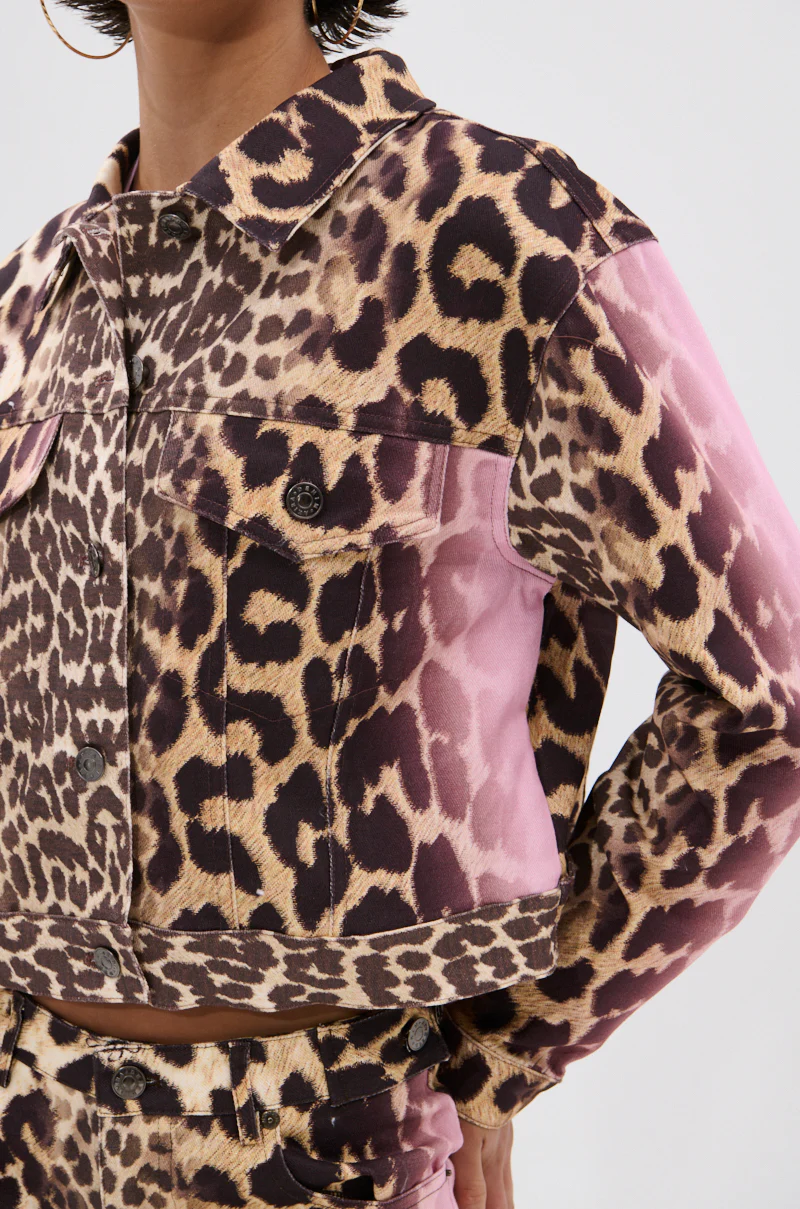 COCO LEOPARD PRINT DENIM JACKET - Image 7