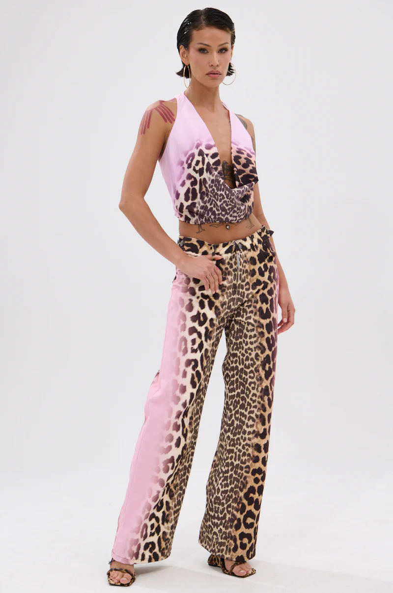 COCO LEOPARD PRINT HALTER TOP - Image 6