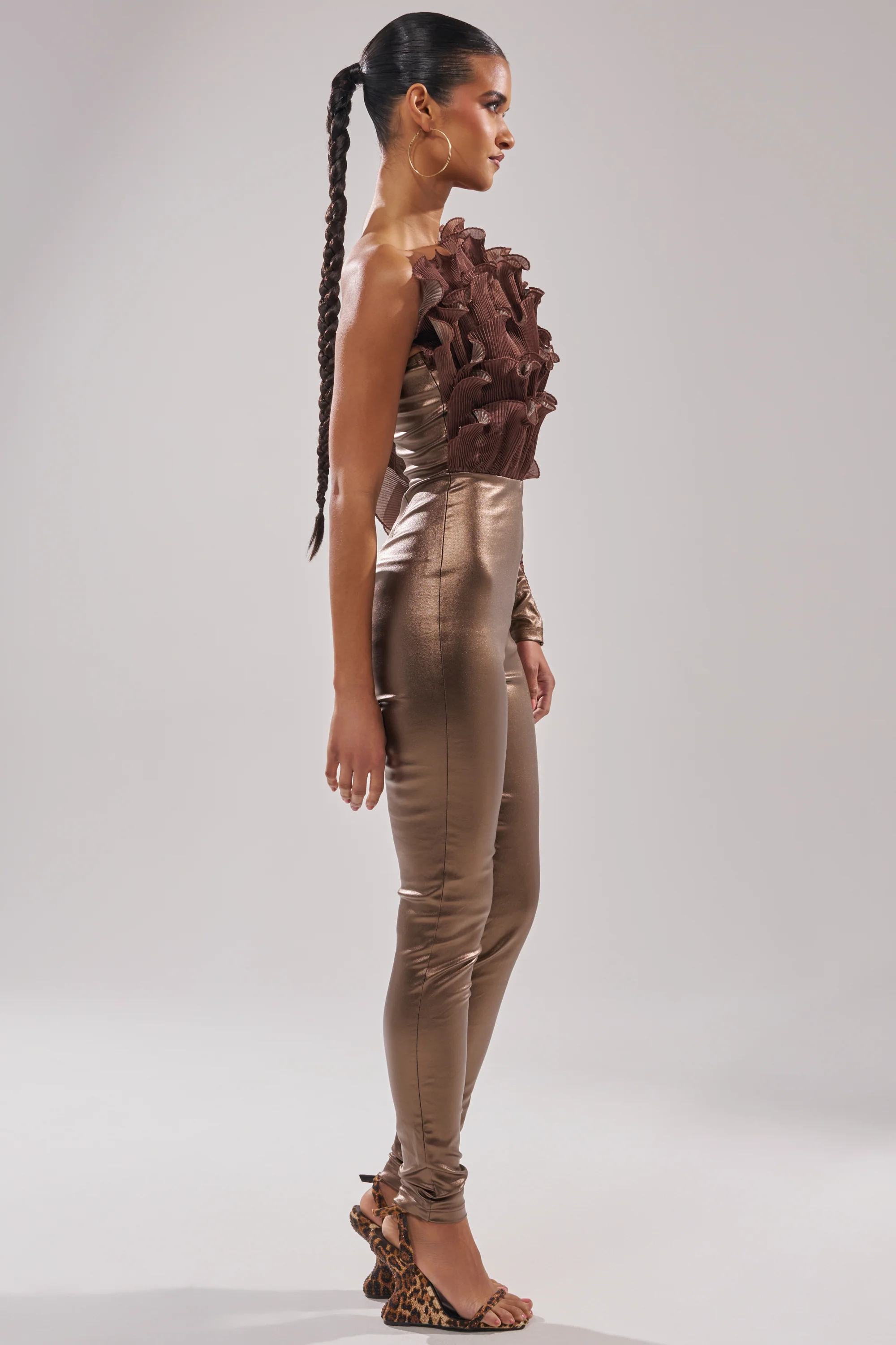 COCOA BUTTER ONE SLEEVE JUMPSUIT - Image 5