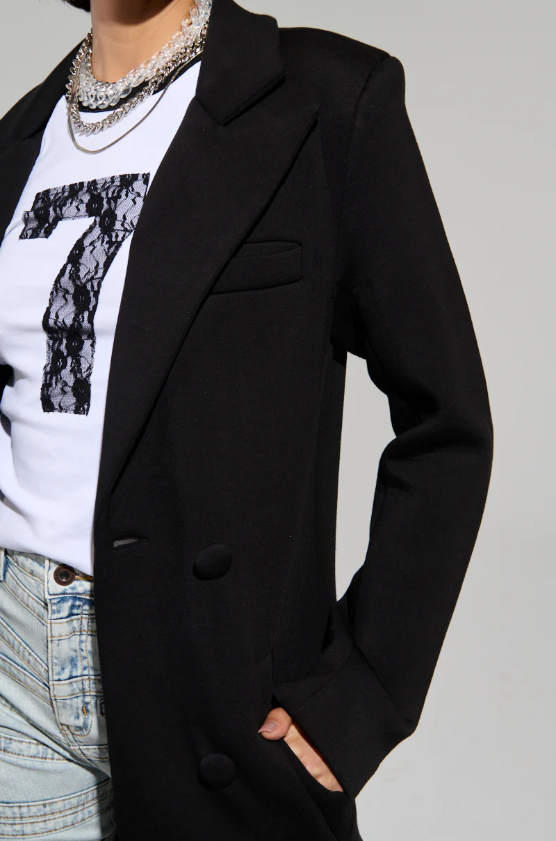 COCOA BUTTER SCUBA TRENCH IN BLACK - Image 8