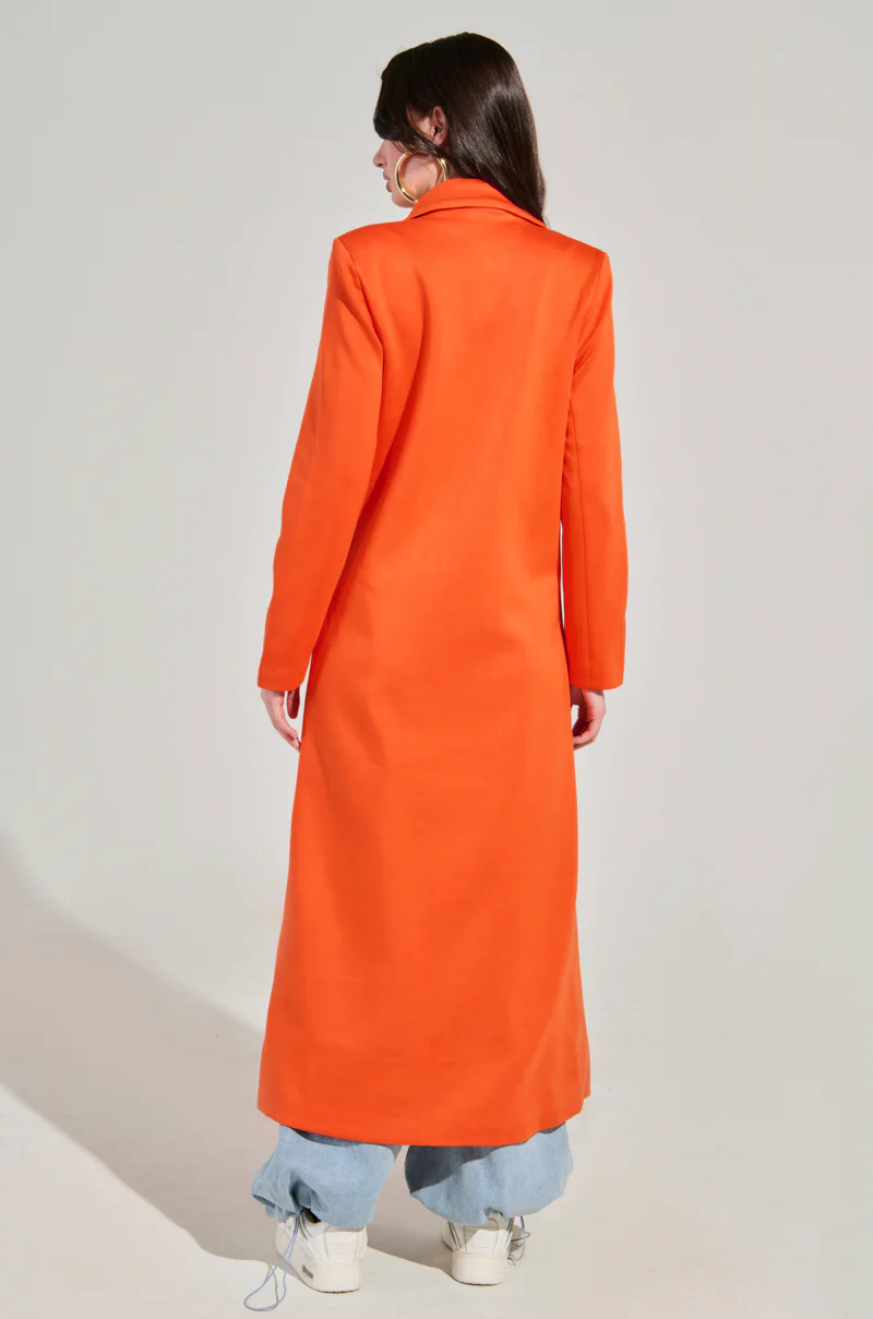 COCOA BUTTER SCUBA TRENCH IN ORANGE - Image 6