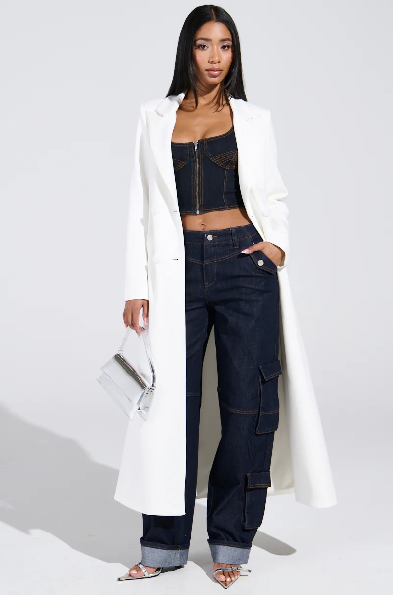 COCOA BUTTER TRENCH IN WHITE - Image 2