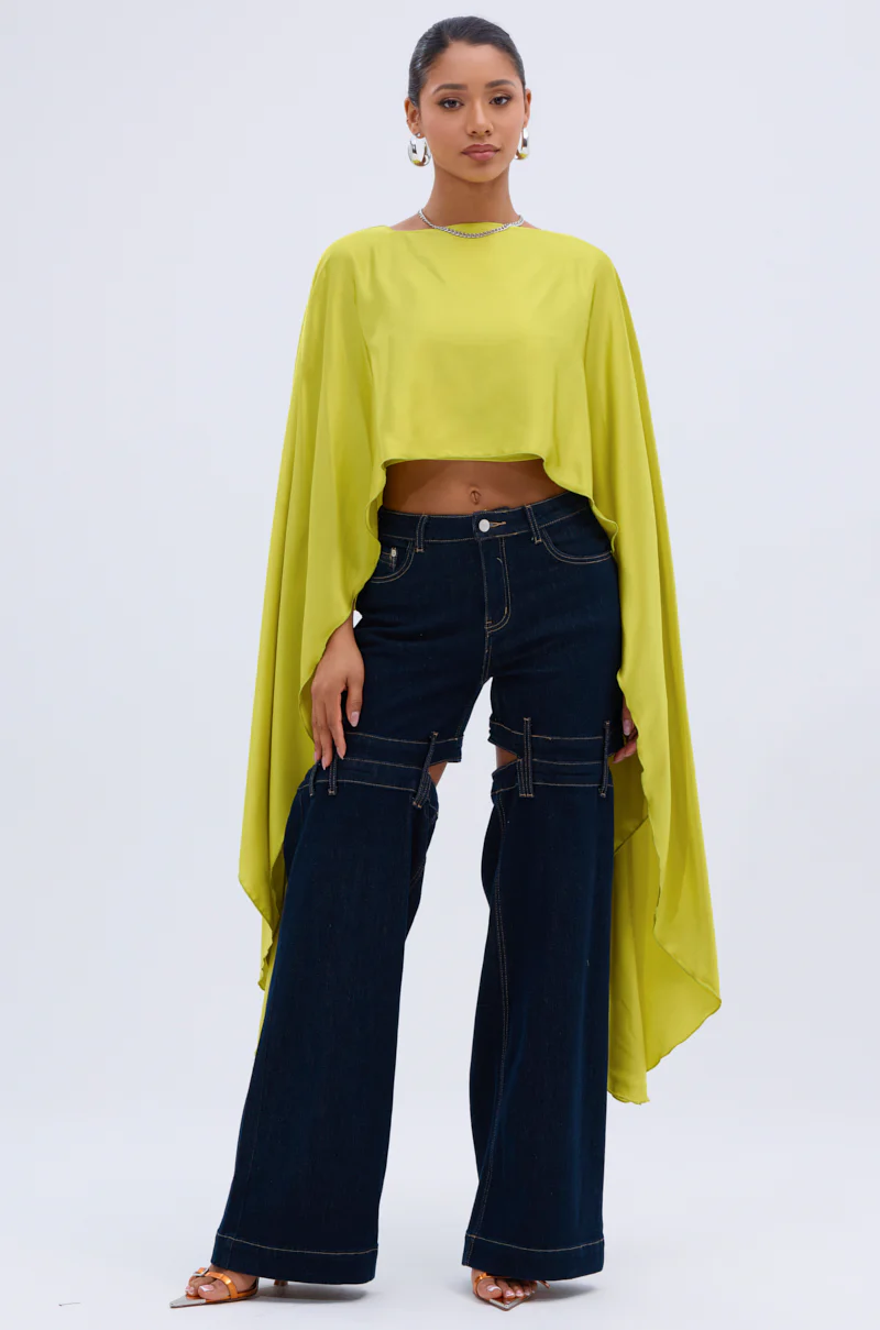 COCKTAIL HOUR BLOUSE IN CHARTREUSE - Image 3