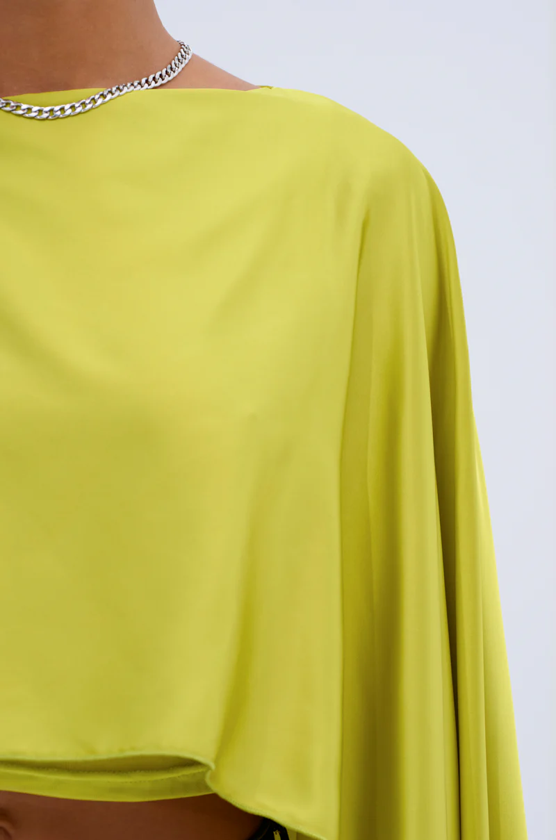 COCKTAIL HOUR BLOUSE IN CHARTREUSE - Image 8