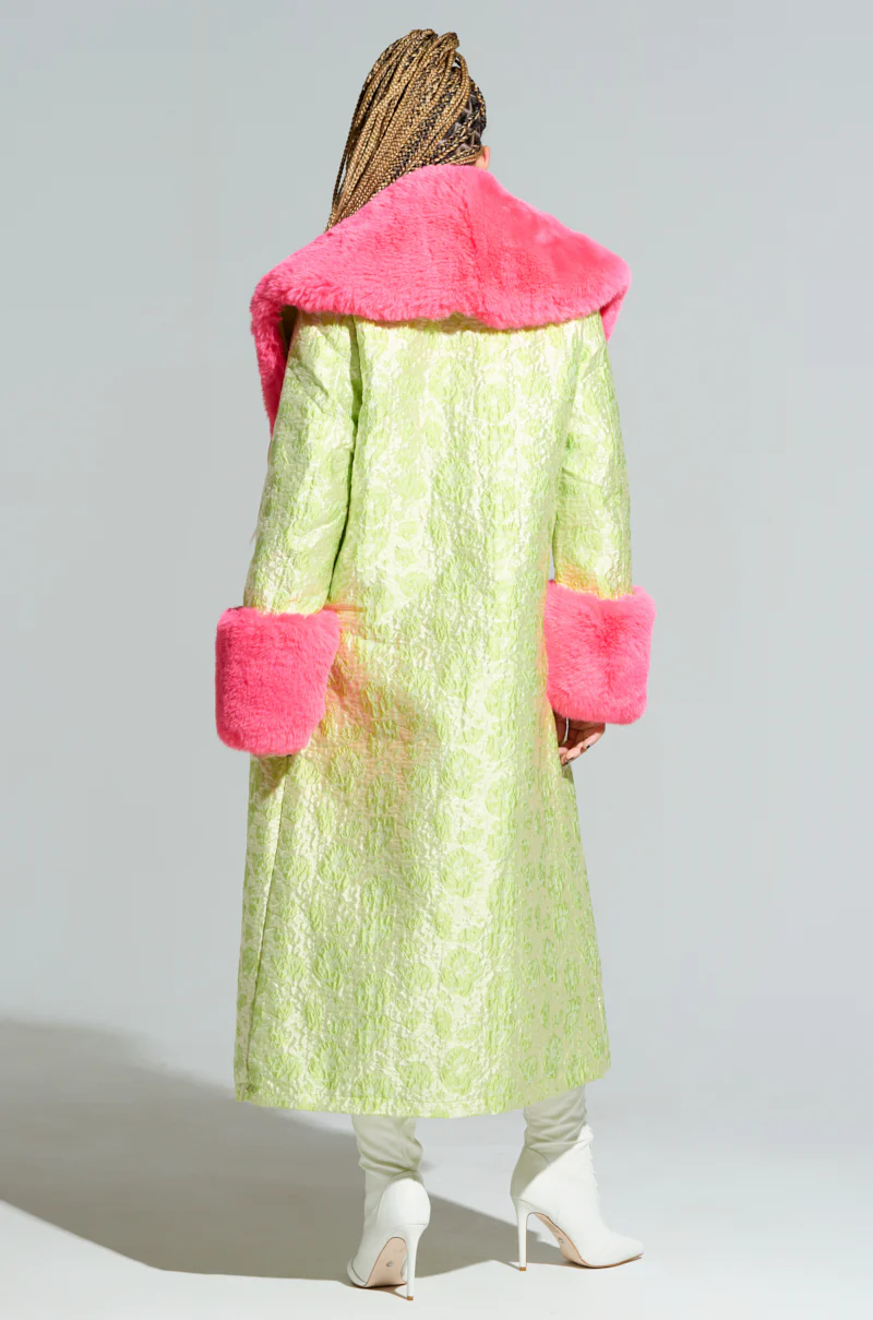 COLOR ME PRETTY BROCADE TRENCH - Image 5