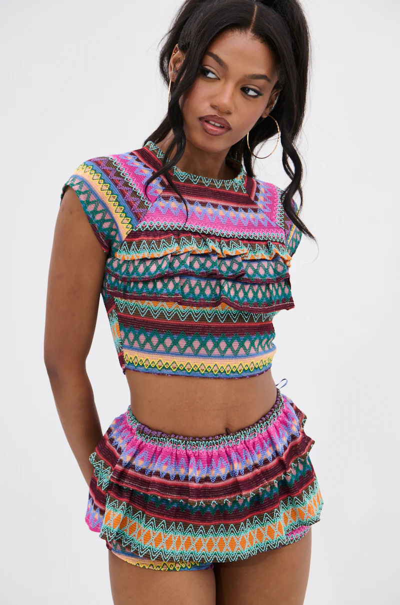 COLORFUL LIFE RUFFLE BLOUSE - Image 2