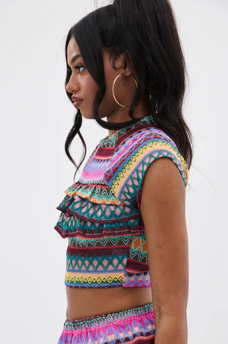 COLORFUL LIFE RUFFLE BLOUSE - Image 3
