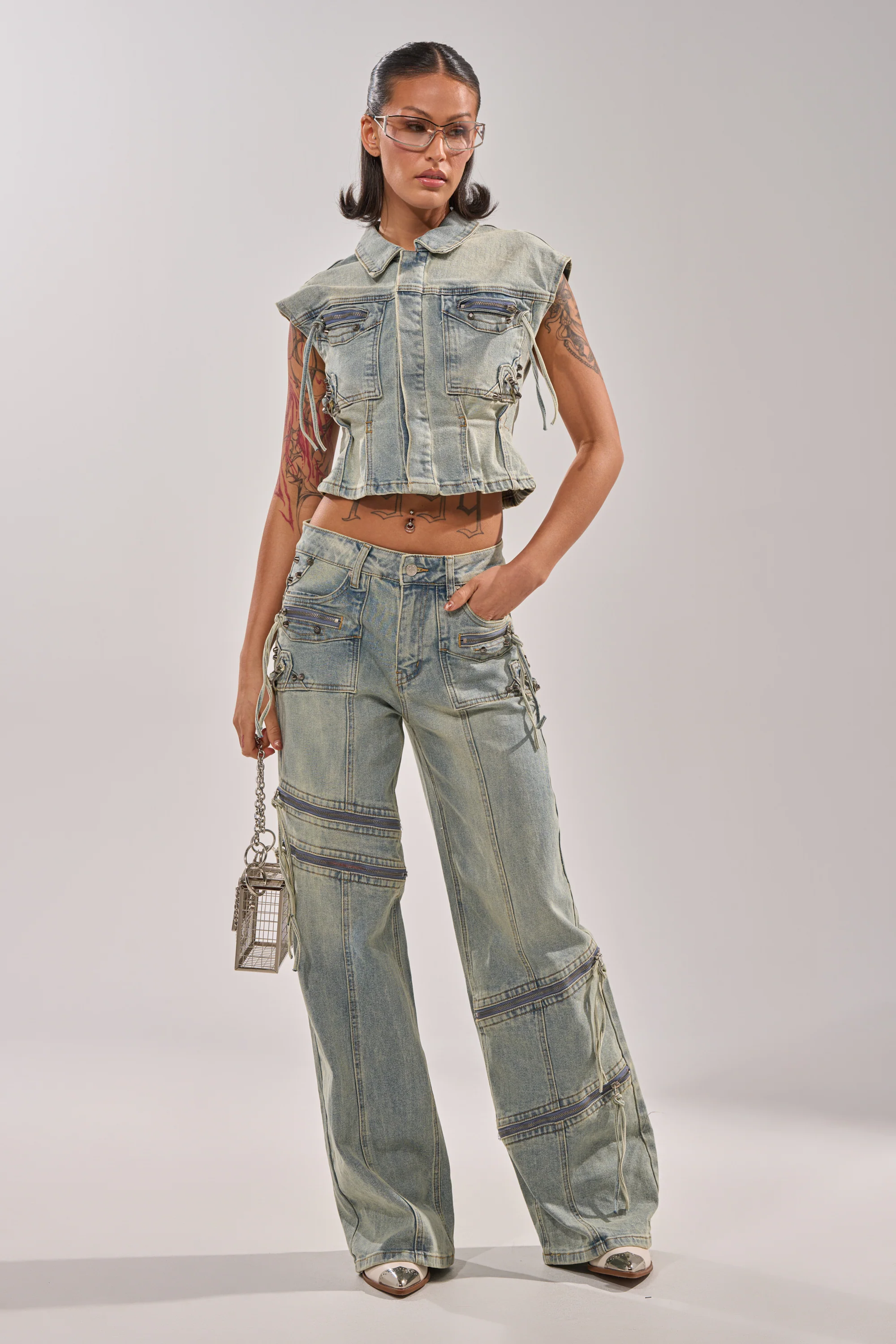 COMEBACK ERA WIDE LEG DENIM JEANS - Image 6