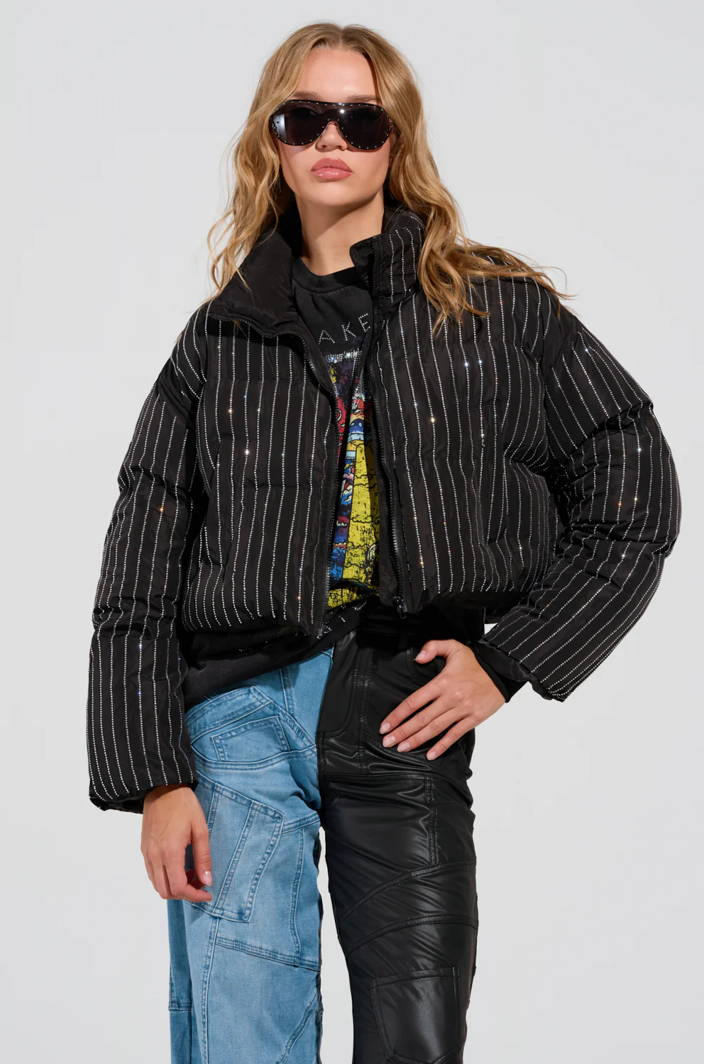 COME THIS WAY EMBELLISHED PUFFER COAT - Image 2