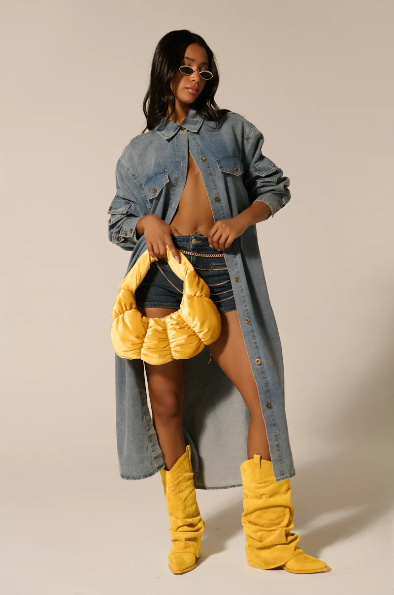 COMFORT QUEEN CHAMBRAY LONG DUSTER - Image 2