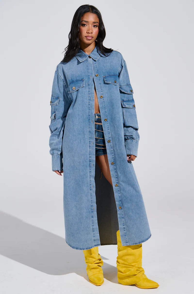 COMFORT QUEEN CHAMBRAY LONG DUSTER - Image 3