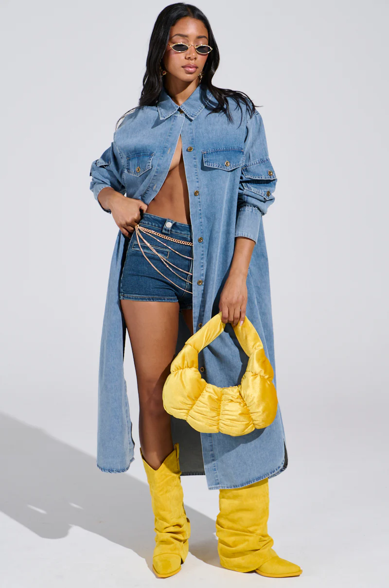 COMFORT QUEEN CHAMBRAY LONG DUSTER - Image 5